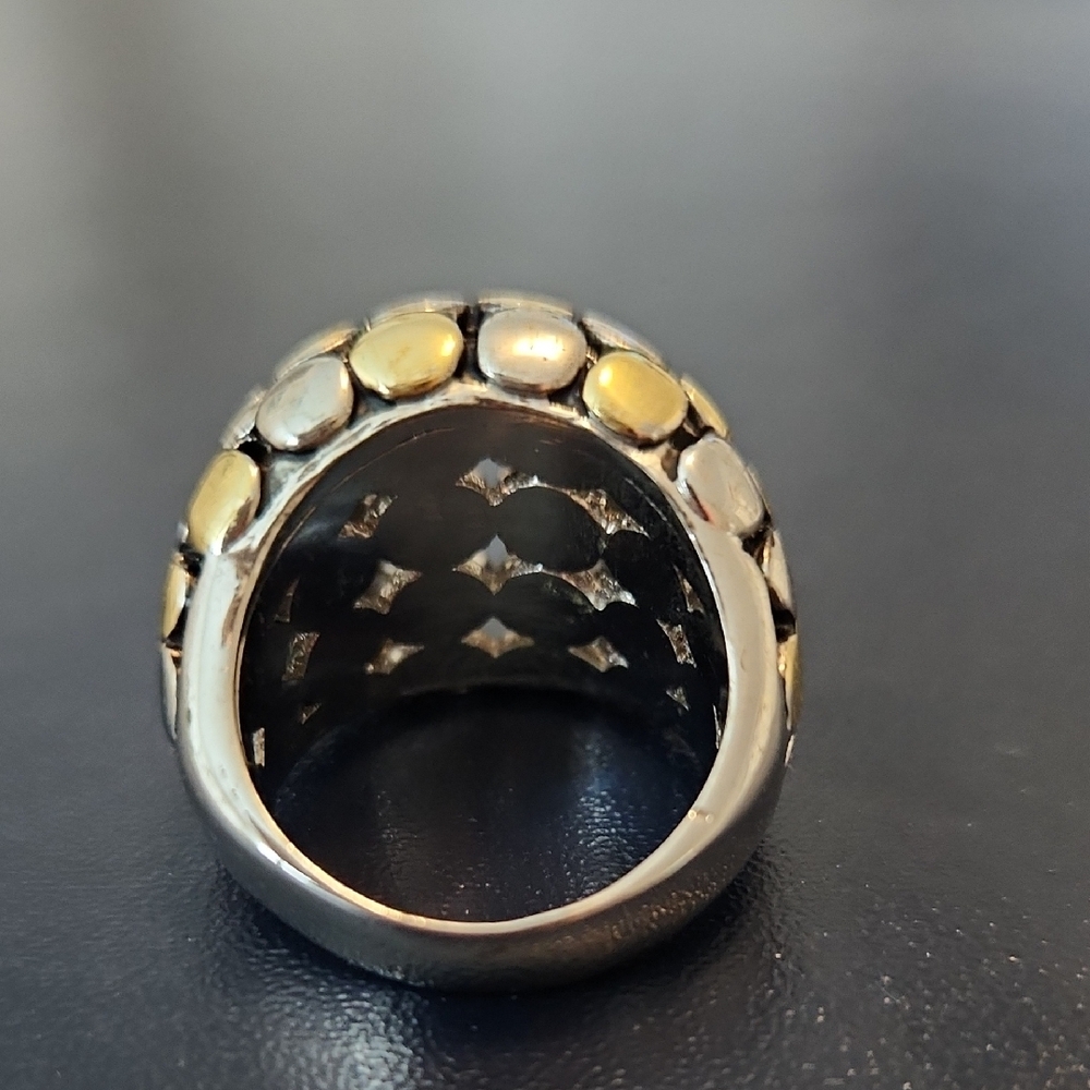 Gold And Silver Statement Ring - image 4
